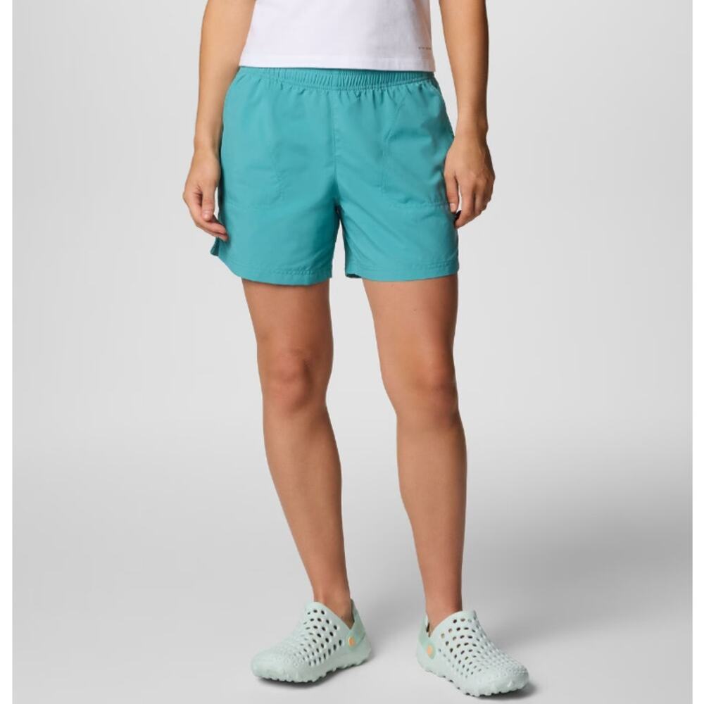 Columbia Sandy River Shorts II WMNS Teal Lightweight Activewear SZ Large Nylon